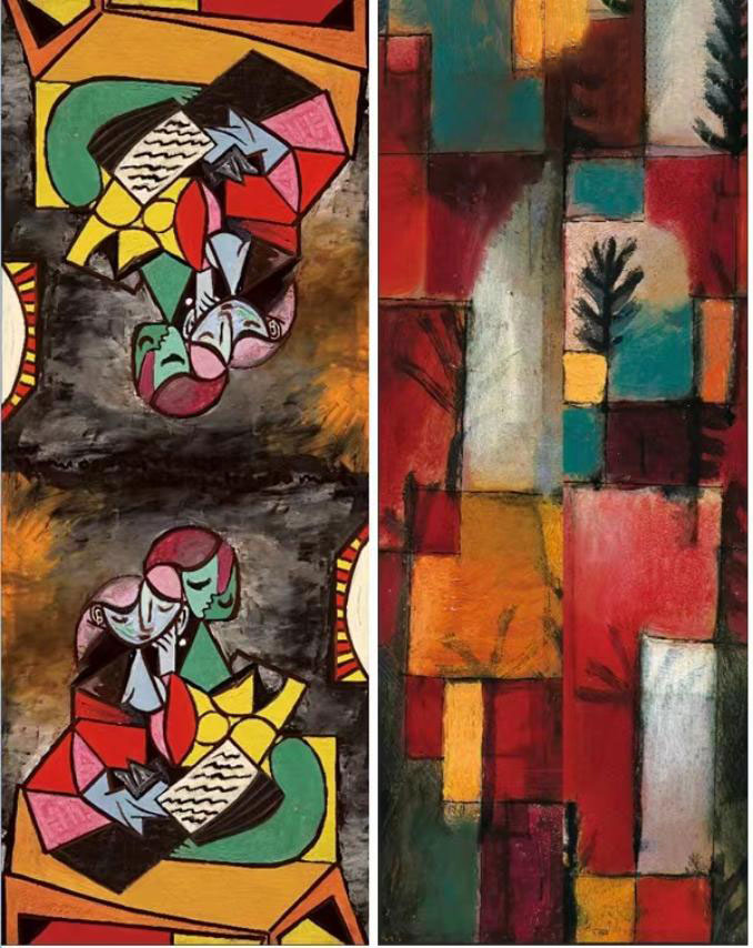 Sequoia Γυναικεία Πασμίνα Διπλής Όψης Pablo Picasso Two characters, 1934