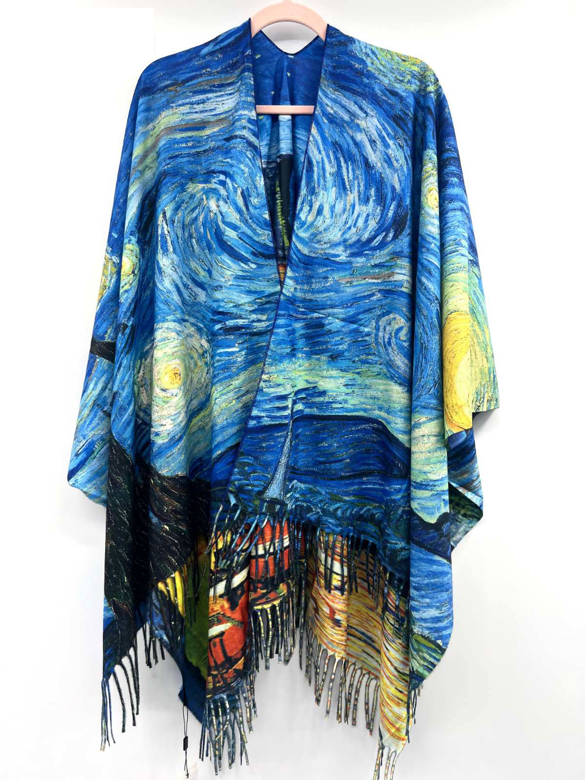 Sequoia Γυναικεία Πασμίνα Διπλής Όψης Starry Night 06-19 μπλε