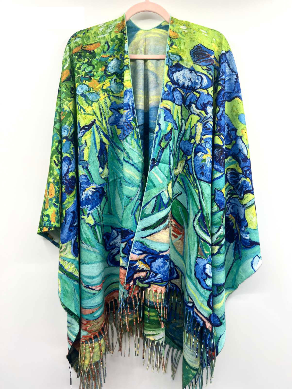 Sequoia Γυναικεία Πασμίνα Διπλής Όψης Vincent van Gogh Αναπαραγωγή Ίριδες