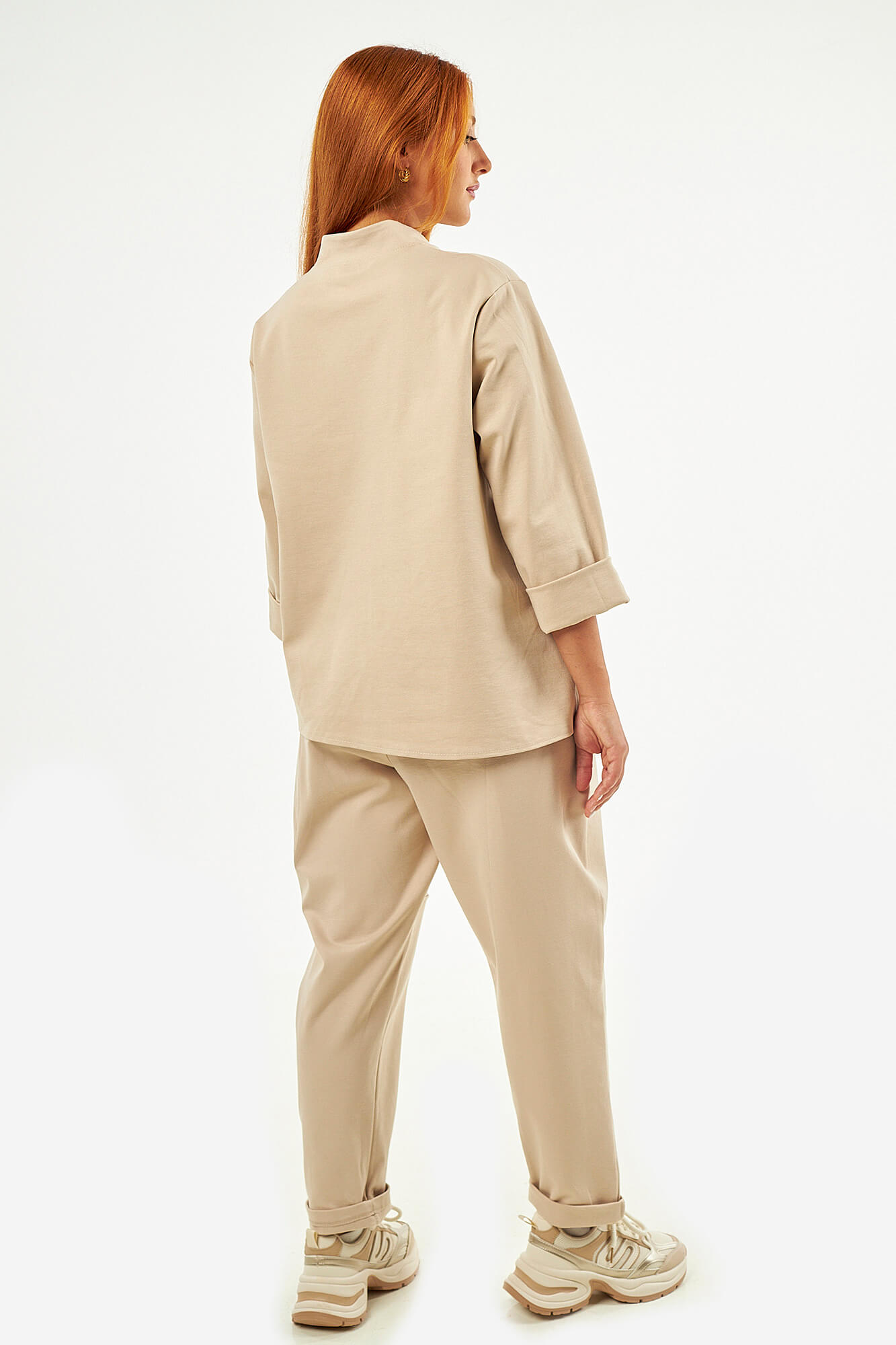 Sequoia Μοντέρνο Γυναικείο Oversize Σετ Γιλέκο με Παντελόνι 33-41426 Μπεζ Sequoia Μοντέρνο Γυναικείο Oversize Σετ Γιλέκο με Παντελόνι 33-41426 Μπεζ