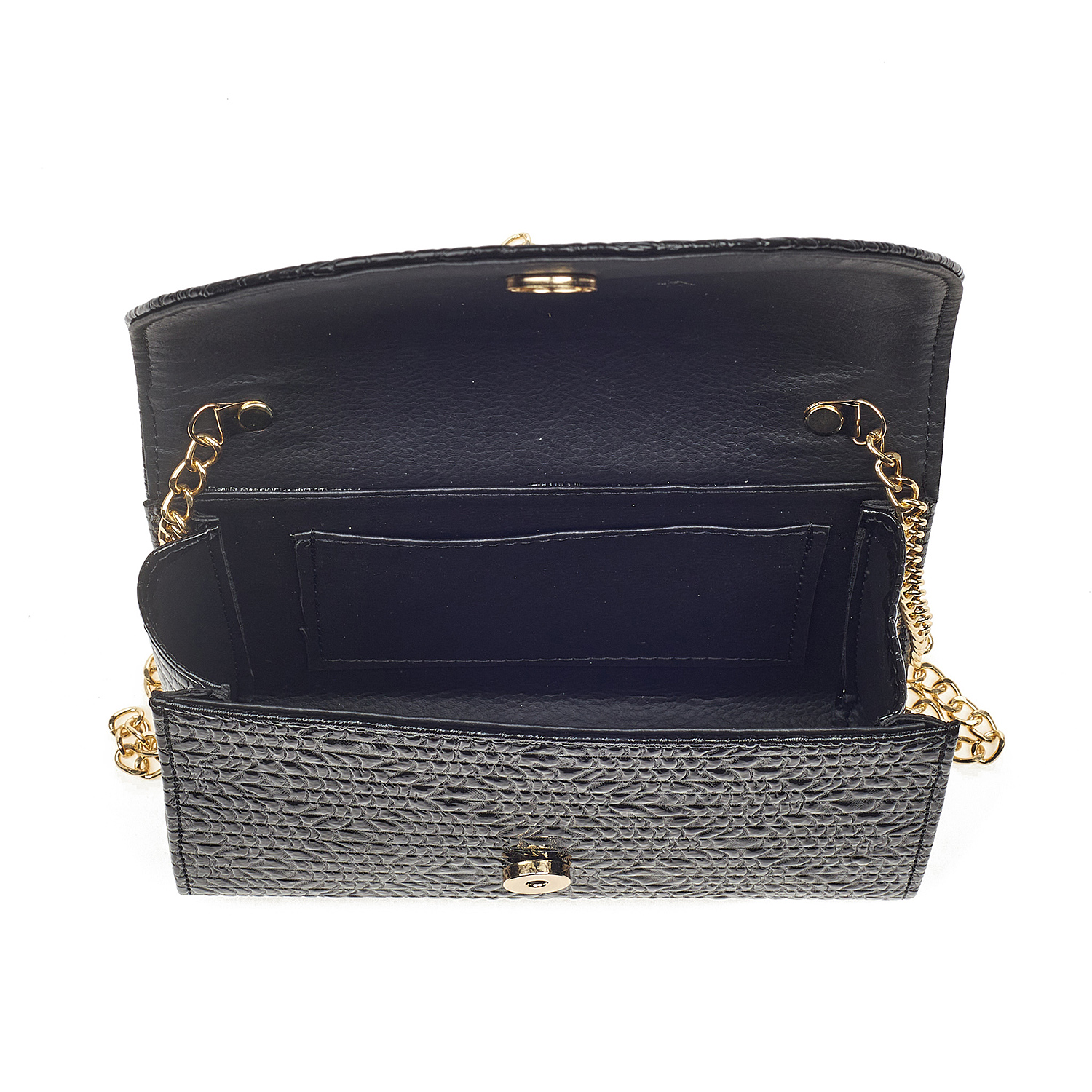 Sequoia Γυναικεία Τσάντα Χιαστί με Ανάγλυφο Μοτίβο και Χρυσή Αλυσίδα V-112BU Μπεζ