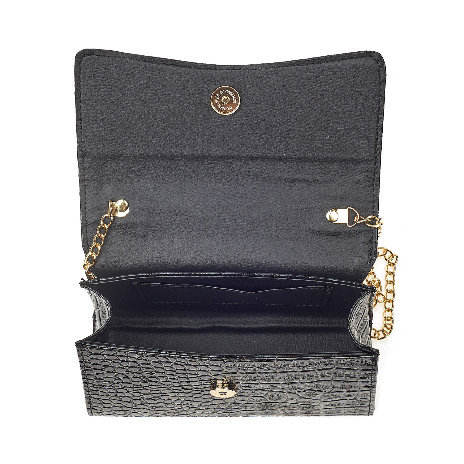 Sequoia Γυναικεία Τσάντα Χιαστί με Ανάγλυφο Μοτίβο Ιγκουάνα και Χρυσή Αλυσίδα V-142IG Μπεζ