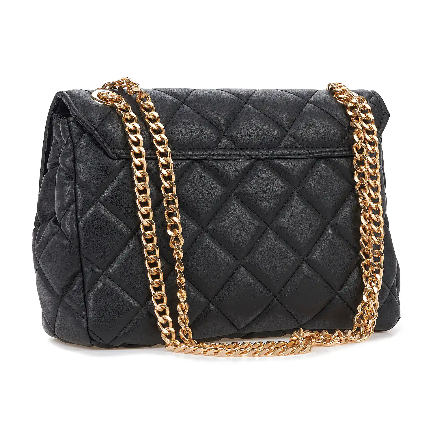 Sequoia Γυναικεία Τσάντα Ώμου με Καπιτονέ Μοτίβο και Χρυσή Αλυσίδα V-828CH Μπεζ