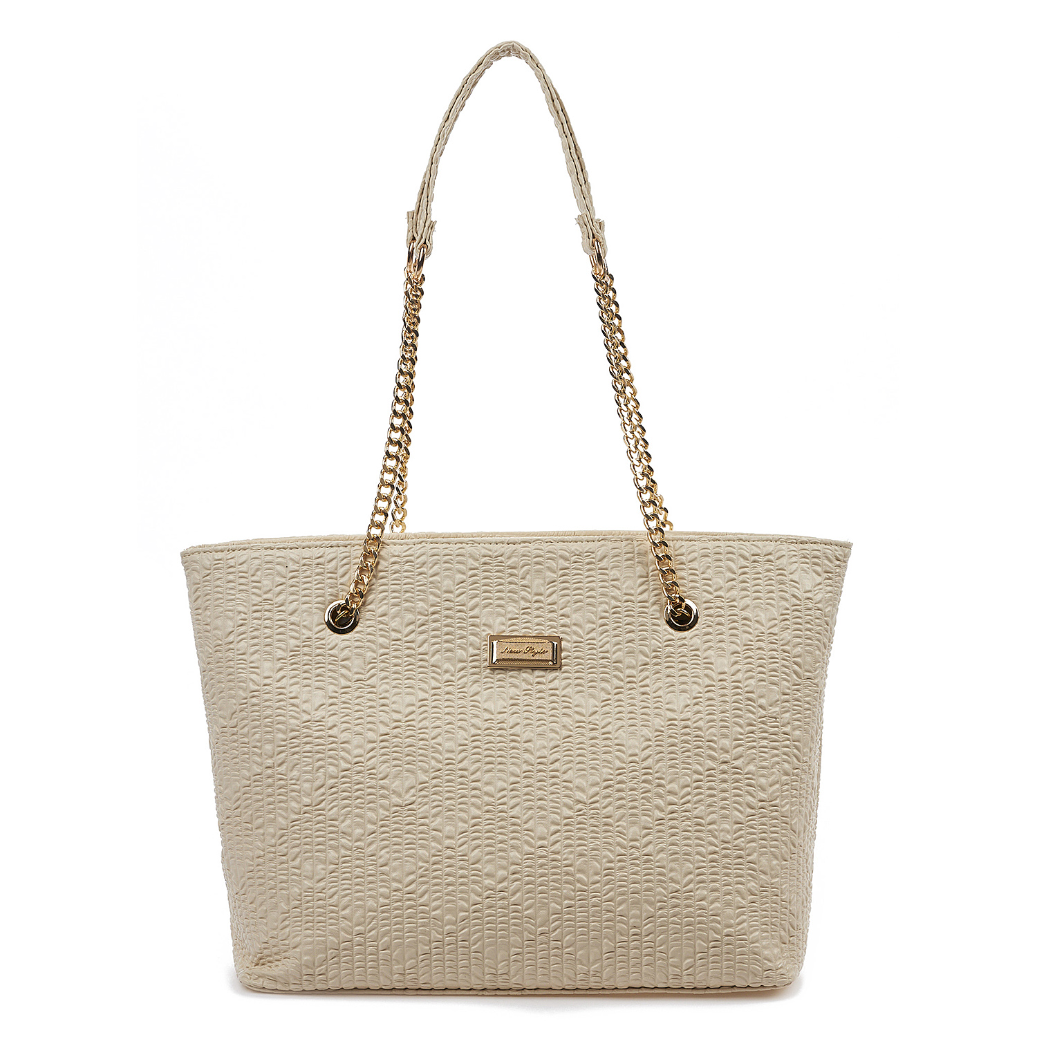 Sequoia Γυναικεία Τσάντα Ώμου (Μεγάλη) με Ανάγλυφο Μοτίβο και Χρυσή Αλυσίδα V-837BU Μπεζ Sequoia Γυναικεία Τσάντα Ώμου (Μεγάλη) με Ανάγλυφο Μοτίβο και Χρυσή Αλυσίδα V-837BU Μπεζ