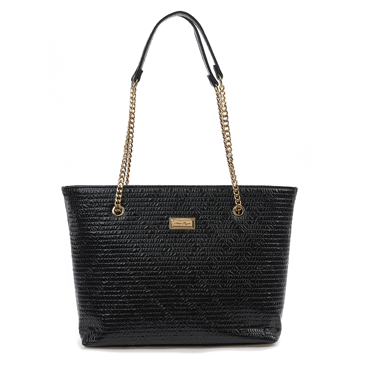 Sequoia Γυναικεία Τσάντα Ώμου (Μεγάλη) με Ανάγλυφο Μοτίβο και Χρυσή Αλυσίδα V-837BU Μαύρο Sequoia Γυναικεία Τσάντα Ώμου (Μεγάλη) με Ανάγλυφο Μοτίβο και Χρυσή Αλυσίδα V-837BU Μαύρο