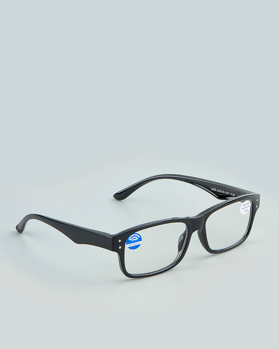 Γυαλιά Διαβάσματος Πρεσβυωπίας Blue Lens με Ασφαιρικούς Φακούς & Άθραυστο Σκελετό S2455 ΜΑΥΡΟ