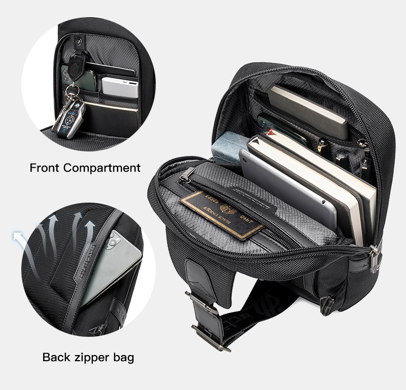 ARCTIC HUNTER τσάντα Crossbody XB00116 με θήκη για tablet, 7L, μαύρη