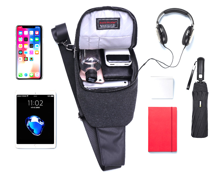 ARCTIC HUNTER τσάντα Crossbody XB0058, 5L, μαύρη