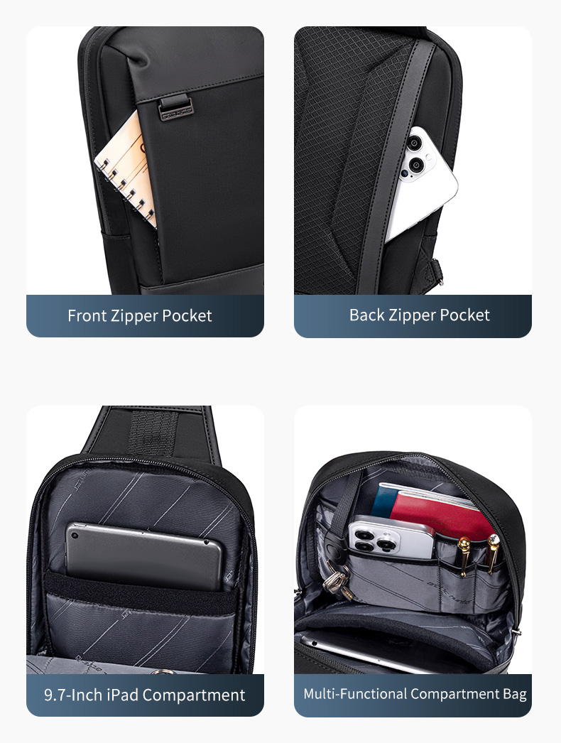 ARCTIC HUNTER τσάντα Crossbody XB00829, 3L, μαύρη