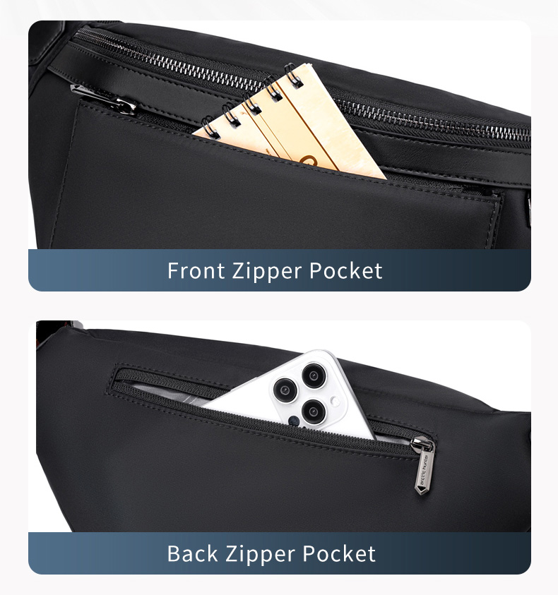 ARCTIC HUNTER τσάντα Crossbody XB00837, 3.5L, μαύρη