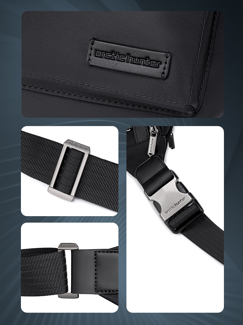 ARCTIC HUNTER τσάντα Crossbody XB00837, 3.5L, μαύρη