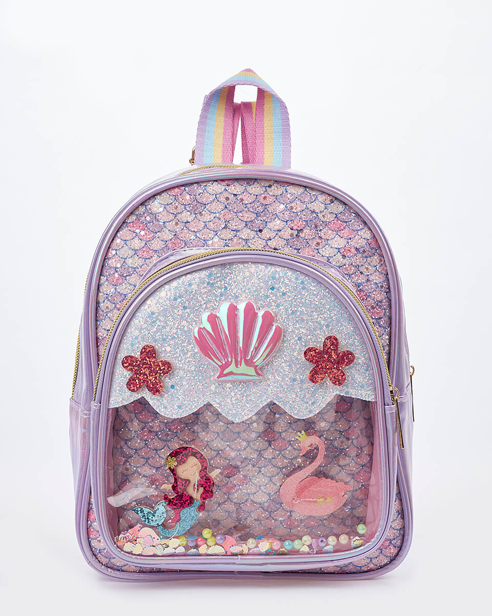 Παιδικό Σακίδιο Πλάτης  – Γοργόνα, Κύκνος & Κοχύλι XK-10004 LILAC