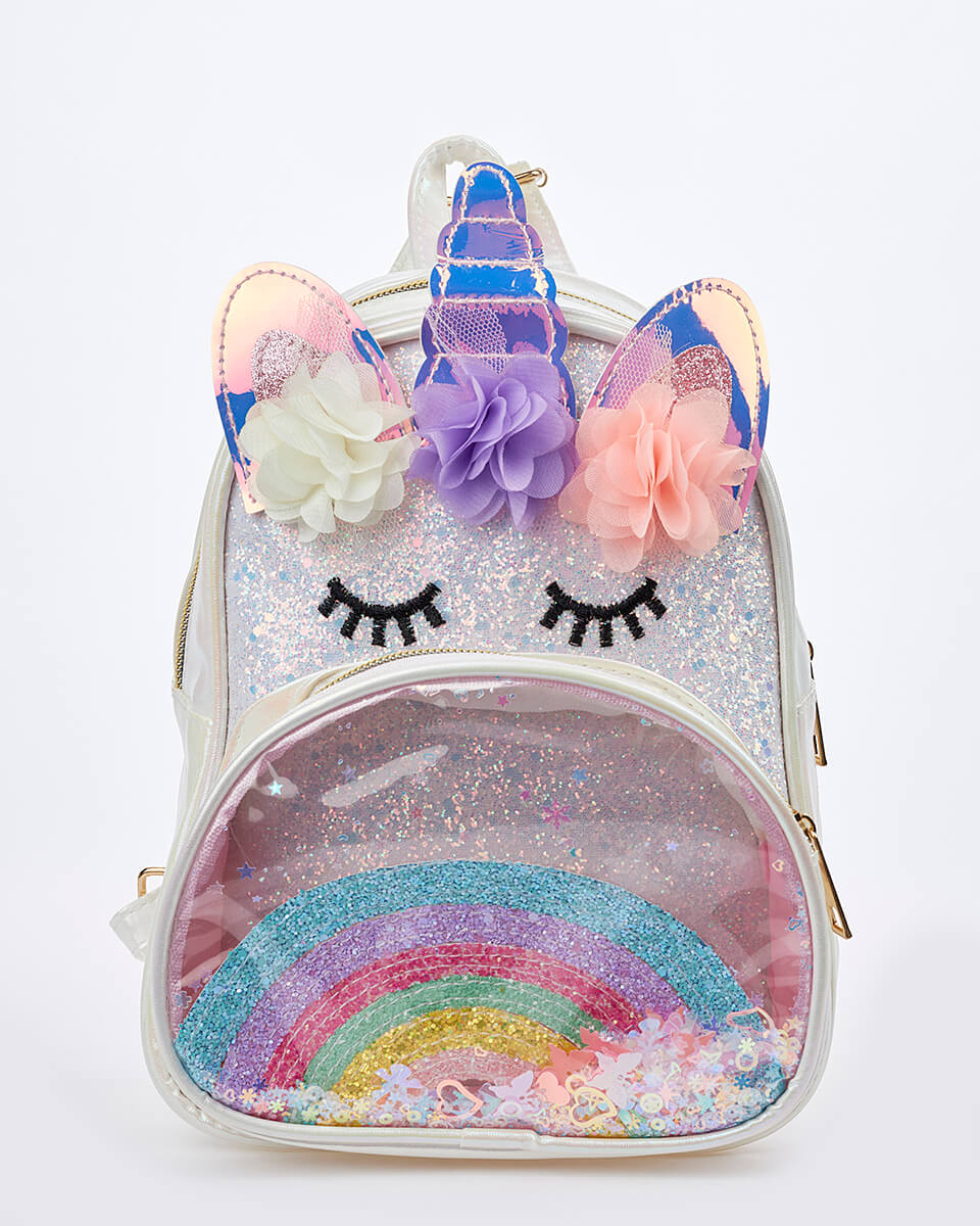 Παιδικό Σακίδιο Πλάτης Μονόκερος με Glitter XK-10007 IVORY