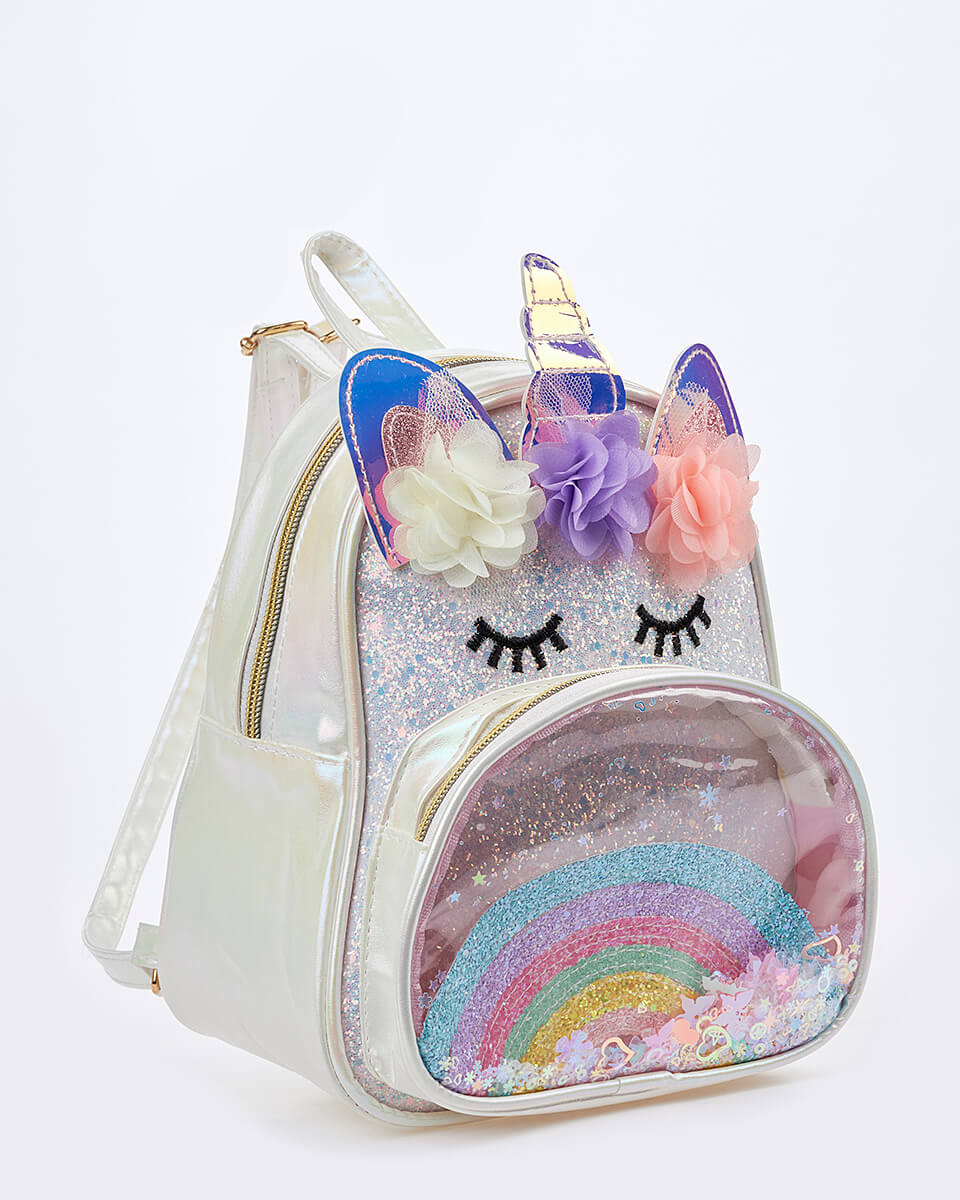 Παιδικό Σακίδιο Πλάτης Μονόκερος με Glitter XK-10007 IVORY