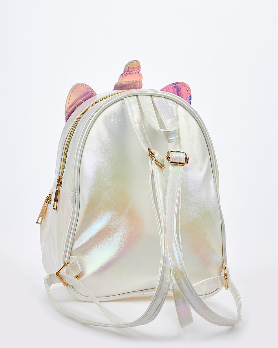 Παιδικό Σακίδιο Πλάτης Μονόκερος με Glitter XK-10007 IVORY