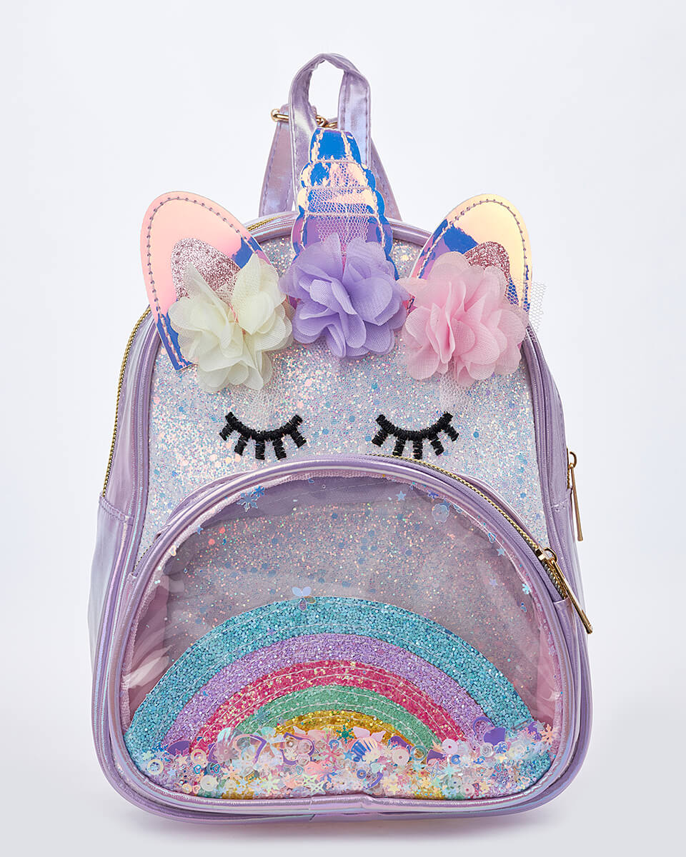 Παιδικό Σακίδιο Πλάτης Μονόκερος με Glitter XK-10007 LILAC