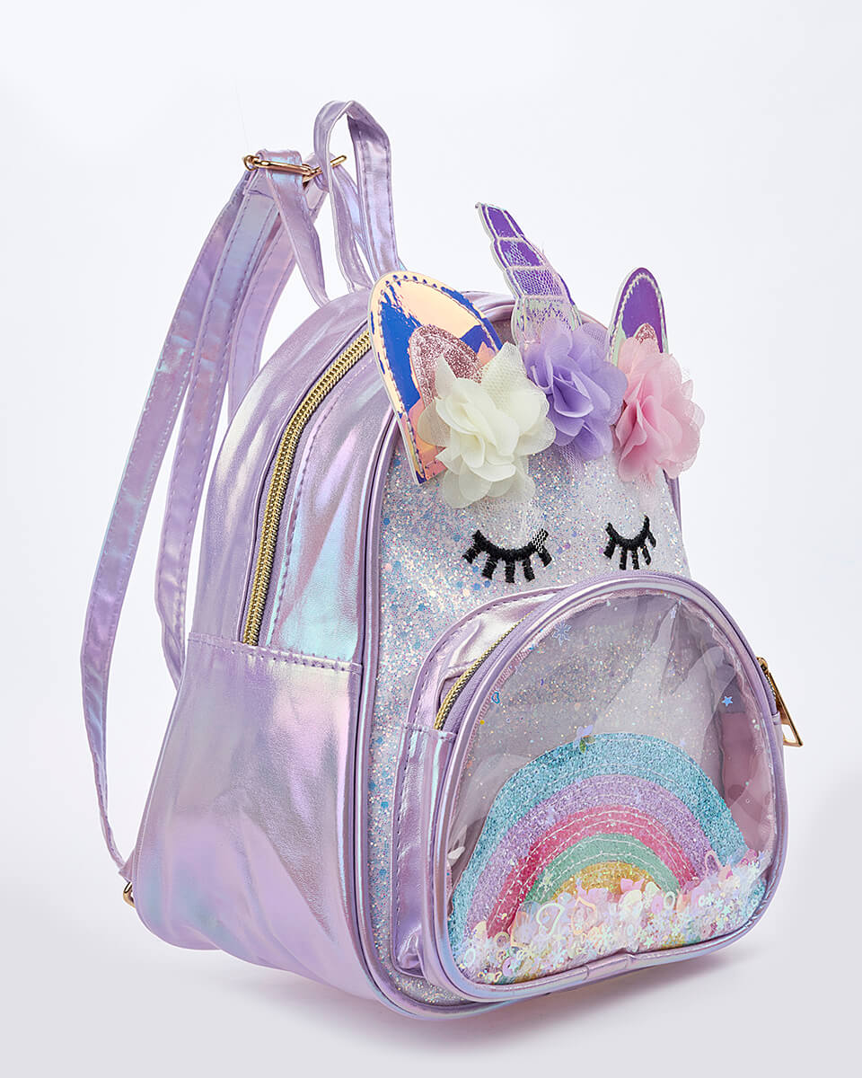 Παιδικό Σακίδιο Πλάτης Μονόκερος με Glitter XK-10007 LILAC