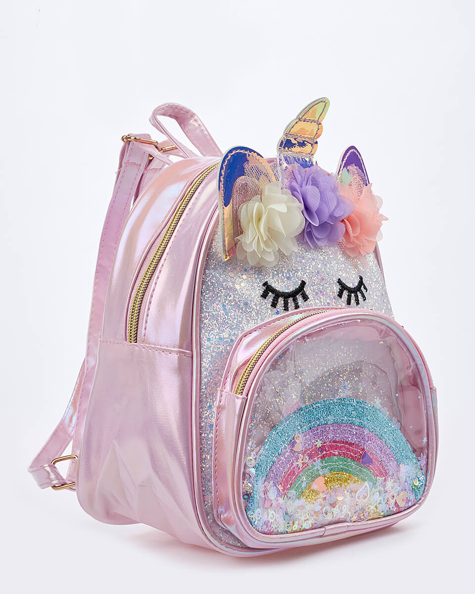 Παιδικό Σακίδιο Πλάτης Μονόκερος με Glitter XK-10007 PINK