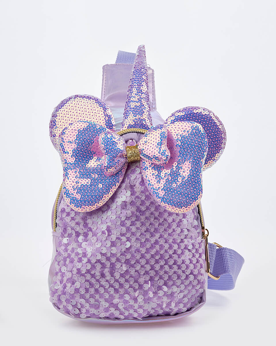 Παιδική Τσάντα Πλάτης – Ουράνιο Μονόκερος με Παγιέτες XK-10010 LILAC