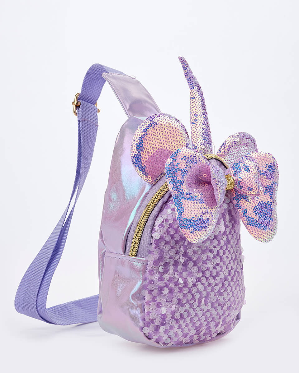 Παιδική Τσάντα Πλάτης – Ουράνιο Μονόκερος με Παγιέτες XK-10010 LILAC