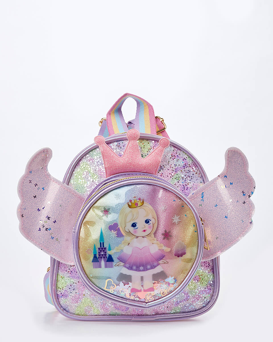 Παιδικό Σακίδιο Πλάτης Πριγκίπισσα με Φτερά & Γκλίτερ XK-9997 LILAC