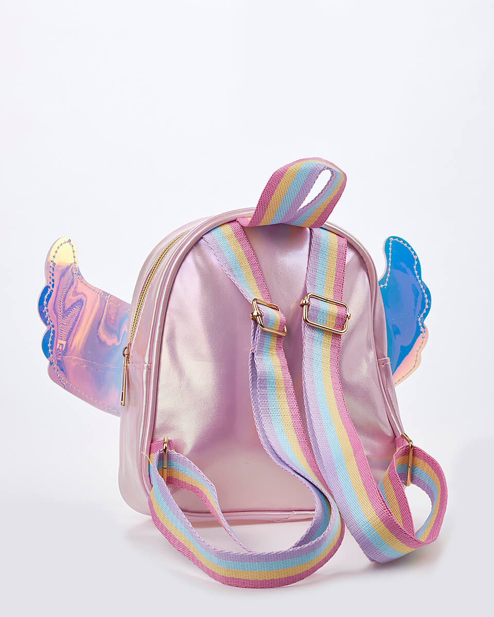 Παιδικό Σακίδιο Πλάτης Πριγκίπισσα με Φτερά & Γκλίτερ XK-9997 PINK
