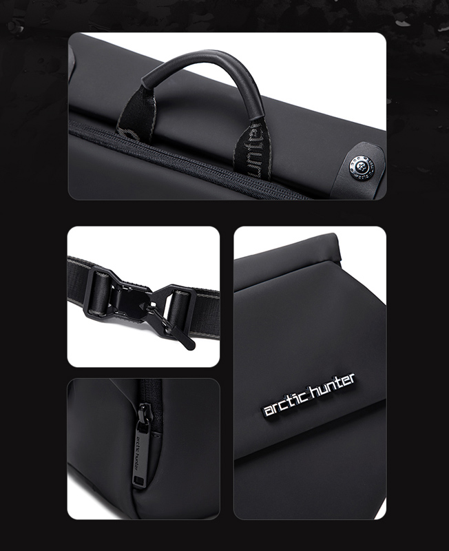 ARCTIC HUNTER τσάντα Crossbody YB00046 με θήκη tablet, 10L, μαύρη