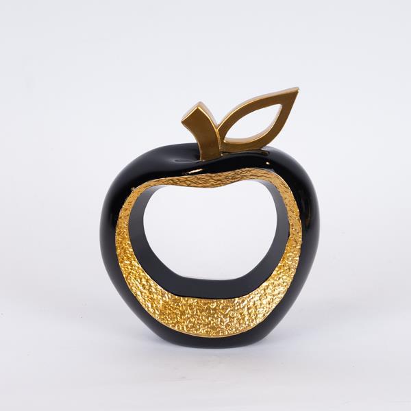 ΔΙΑΚΟΣΜΗΤΙΚΟ ΜΗΛΟ ΠΟΛΥΡΕΖΙΝ ΜΑΥΡΟ – ΧΡΥΣΟ 16.8×6.4×19.9cm