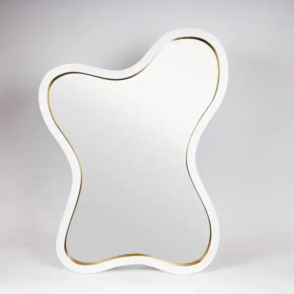 ΚΑΘΡΕΦΤΗΣ ΞΥΛΙΝΟΣ ΛΕΥΚΟΣ – ΧΡΥΣΟΣ 68.8×4.5×90.4cm