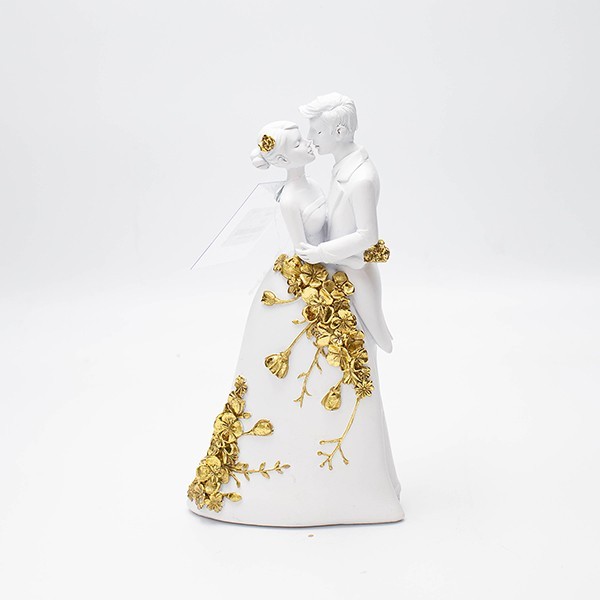 ΖΕΥΓΑΡΙ ΠΟΛΥΡΕΖΙΝ ΛΕΥΚΟ – ΧΡΥΣΟ 11.2x5x20cm