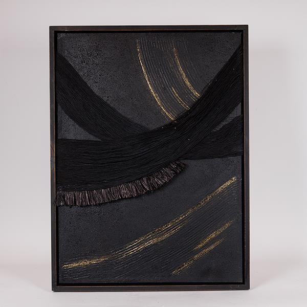 ΠΙΝΑΚΑΣ ΚΑΜΒΑΣ ΑΝΑΓΛΥΦΟΣ ΜΑΥΡΟΣ – ΧΡΥΣΟΣ 60x4x80cm