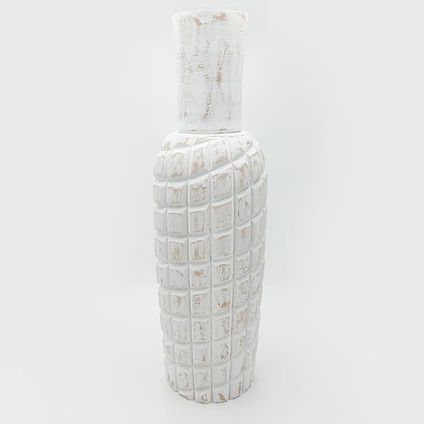 ΒΑΖΟ ΞΥΛΙΝΟ ΛΕΥΚΟ-ΚΑΦΕ 19x66cm