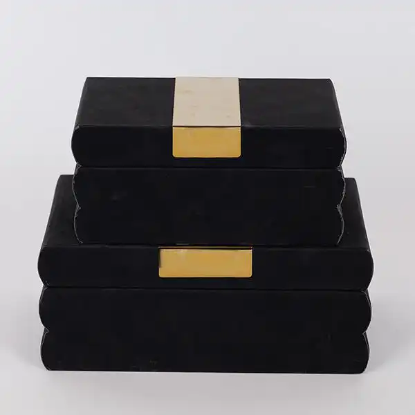 S/2 ΚΟΥΤΙΑ ΜΑΥΡΑ 25x15x10cm / 20x12x8cm S/2 ΚΟΥΤΙΑ ΜΑΥΡΑ 25x15x10cm / 20x12x8cm