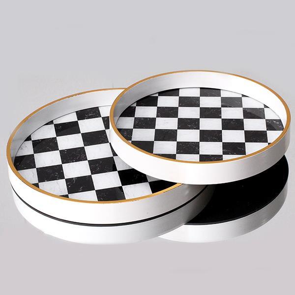 S/2 ΔΙΣΚΟI ΠΛΑΣΤΙΚΟΙ ΛΕΥΚΟΙ – ΜΑΥΡΟΙ 28x28x3cm / 24x24x3cm