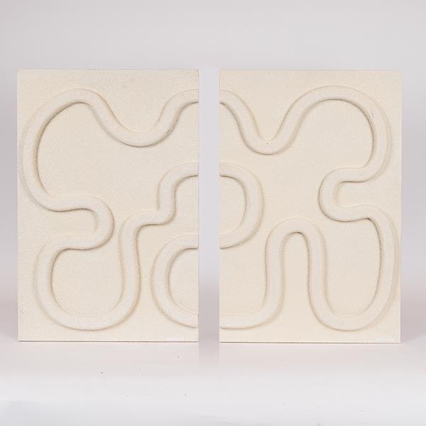 S/2 ΠΙΝΑΚΑΣ ΚΑΜΒΑΣ ΑΝΑΓΛΥΦΟΣ ΛΕΥΚΟΣ 60x4x80cm