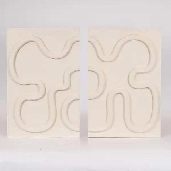 S/2 ΠΙΝΑΚΑΣ ΚΑΜΒΑΣ ΑΝΑΓΛΥΦΟΣ ΛΕΥΚΟΣ 60x4x80cm