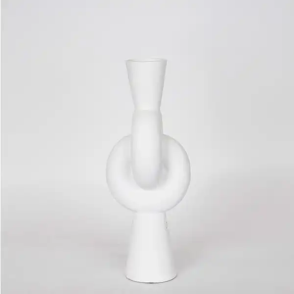 ΒΑΖΟ ΚΕΡΑΜΙΚΟ ΛΕΥΚΟ 15.5×15.5×39.5cm