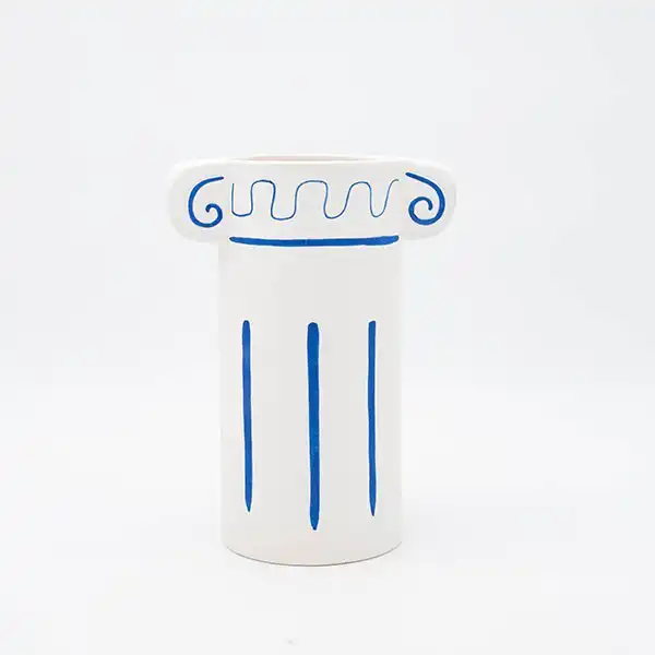 ΒΑΖΟ ΚΙΟΝΑΣ ΠΟΡΣΕΛΑΝΗ ΛΕΥΚΟ-ΜΠΛΕ 17.5×11.6×23.5cm ΒΑΖΟ ΚΙΟΝΑΣ ΠΟΡΣΕΛΑΝΗ ΛΕΥΚΟ-ΜΠΛΕ 17.5×11.6×23.5cm