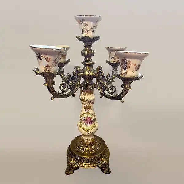 ΚΗΡΟΠΗΓΙΟ ΠΟΡΣΕΛΑΝΙΝΟ ΜΠΕΖ – ΧΡΥΣΟ 29x29x38cm