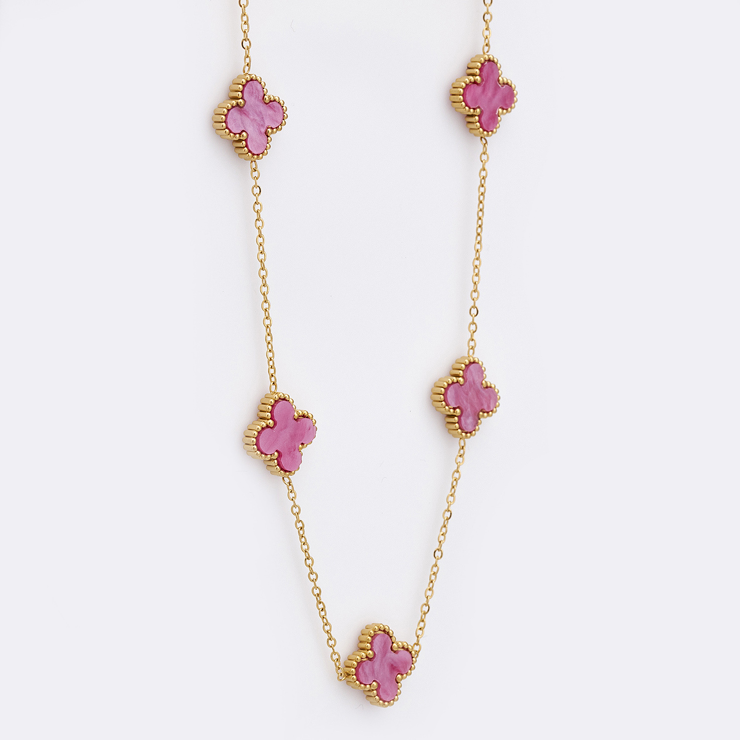 Sequoia Γυναικείο ατσάλινο κολιέ με σχέδιο λουλούδια επιχρυσωμένο με φίλντισι κοραλλί Sequoia Γυναικείο ατσάλινο κολιέ με σχέδιο λουλούδια επιχρυσωμένο με φίλντισι κοραλλί