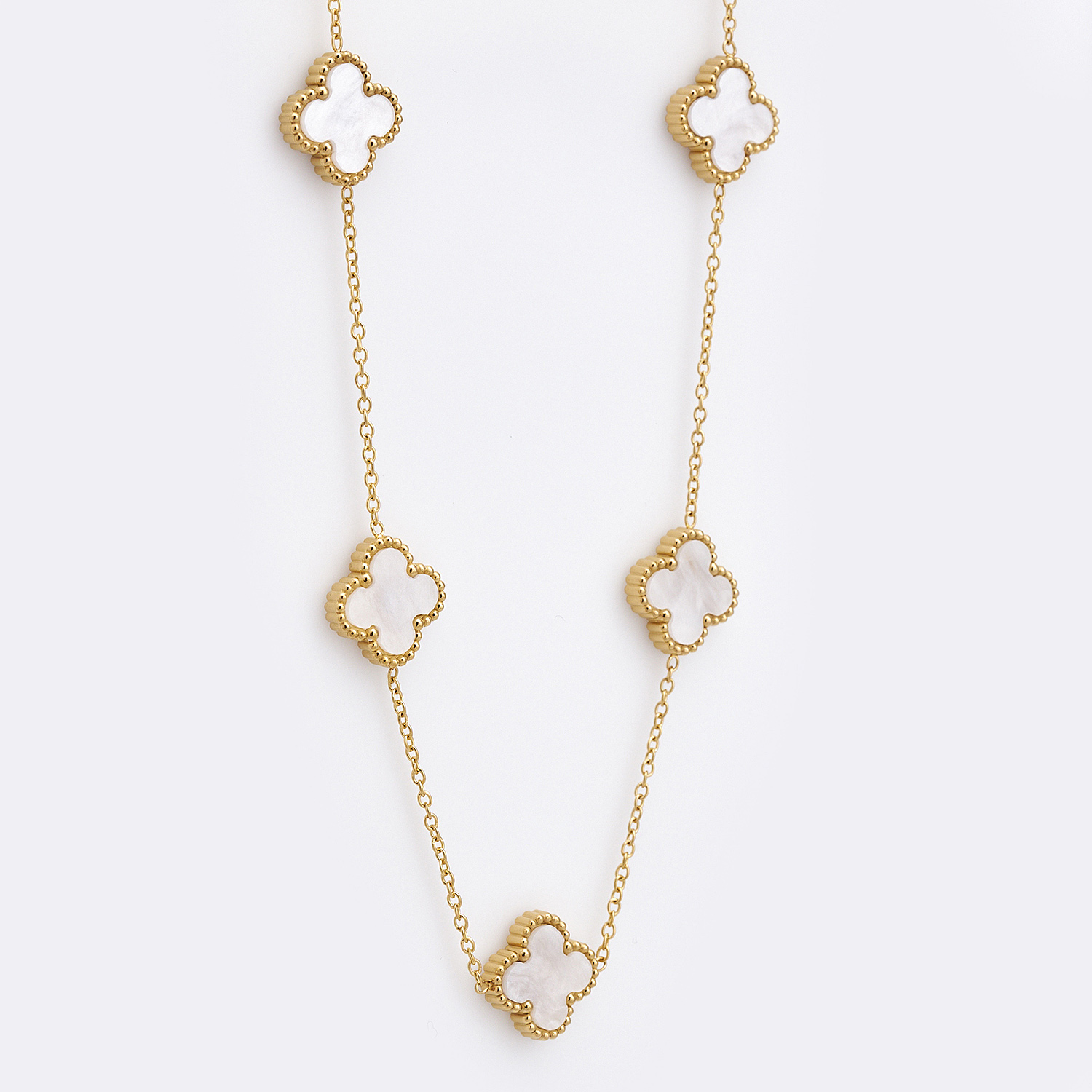 Sequoia Γυναικείο ατσάλινο κολιέ με σχέδιο λουλούδια επιχρυσωμένο με φίλντισι λευκό Sequoia Γυναικείο ατσάλινο κολιέ με σχέδιο λουλούδια επιχρυσωμένο με φίλντισι λευκό