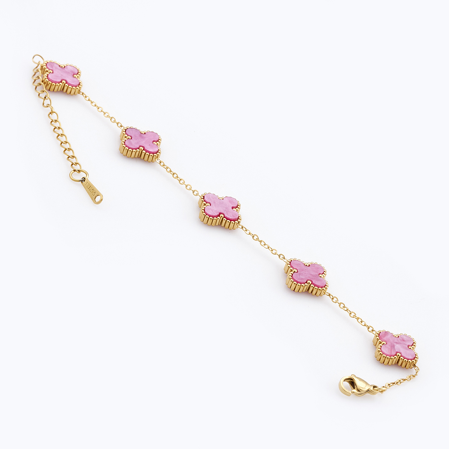 Sequoia Γυναικείο ατσάλινο βραχιόλι με σχέδιο λουλούδια επιχρυσωμένο με φίλντισι κοραλλί Sequoia Γυναικείο ατσάλινο βραχιόλι με σχέδιο λουλούδια επιχρυσωμένο με φίλντισι κοραλλί