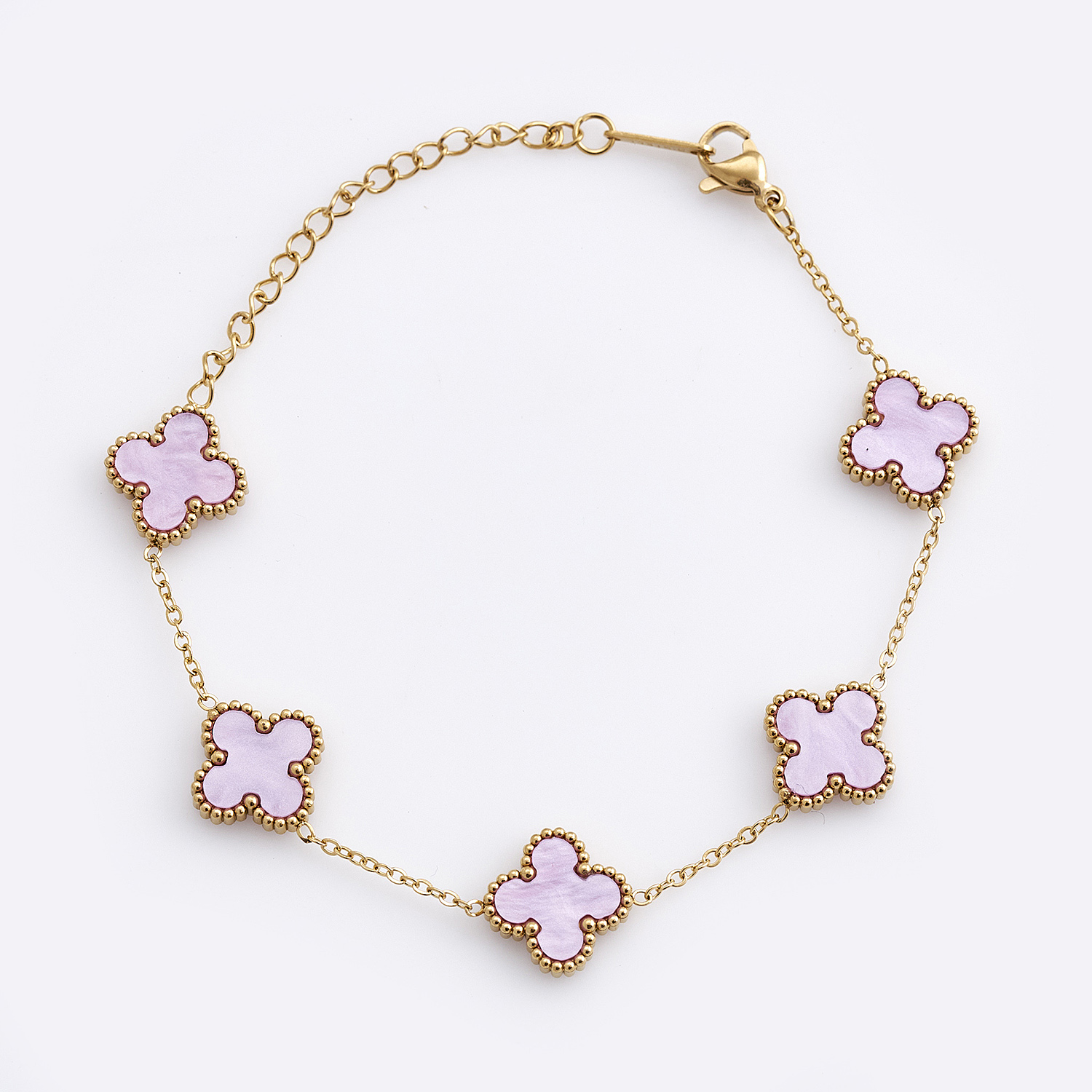 Sequoia Γυναικείο ατσάλινο βραχιόλι με σχέδιο λουλούδια σε ασημί με φίλντισι λευκό