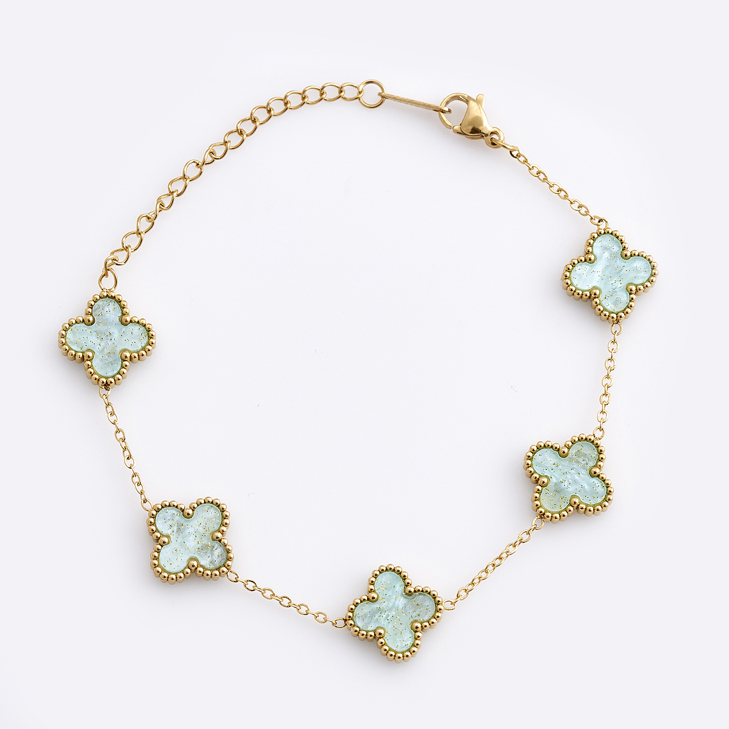 Sequoia Γυναικείο ατσάλινο βραχιόλι με σχέδιο λουλούδια σε ασημί με φίλντισι λευκό