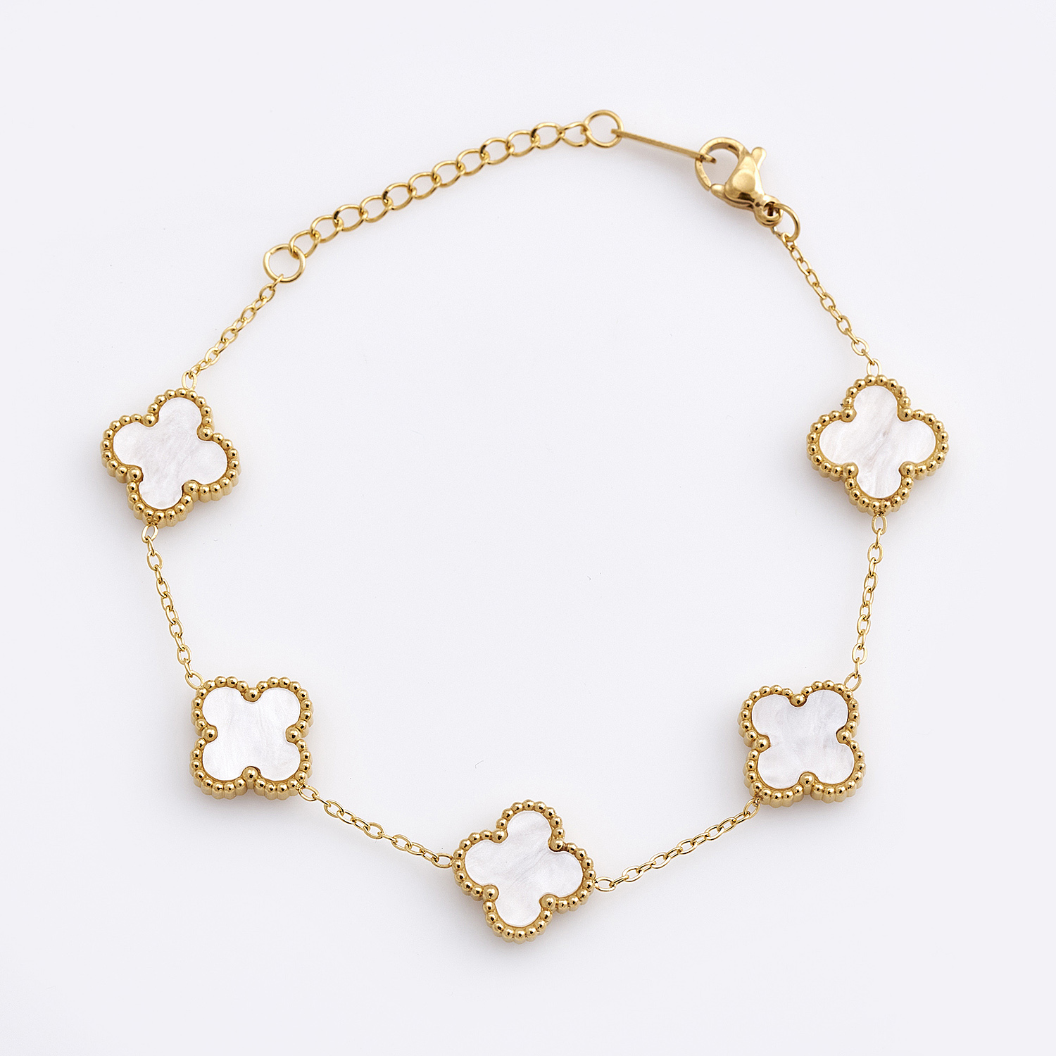 Sequoia Γυναικείο ατσάλινο βραχιόλι με σχέδιο λουλούδια σε ασημί με φίλντισι λευκό