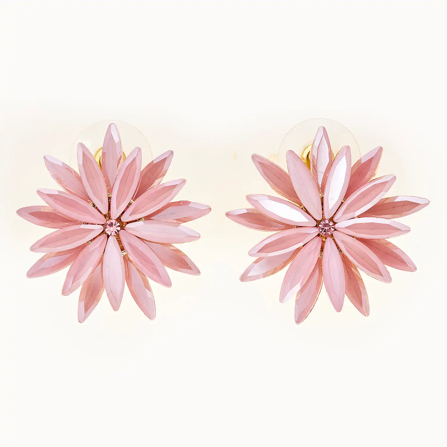 Sequoia Γυναικείο ατσάλινο Υποαλλεργικό σκουλαρίκι με πέτρες ροζ Sequoia Γυναικείο ατσάλινο Υποαλλεργικό σκουλαρίκι με πέτρες ροζ