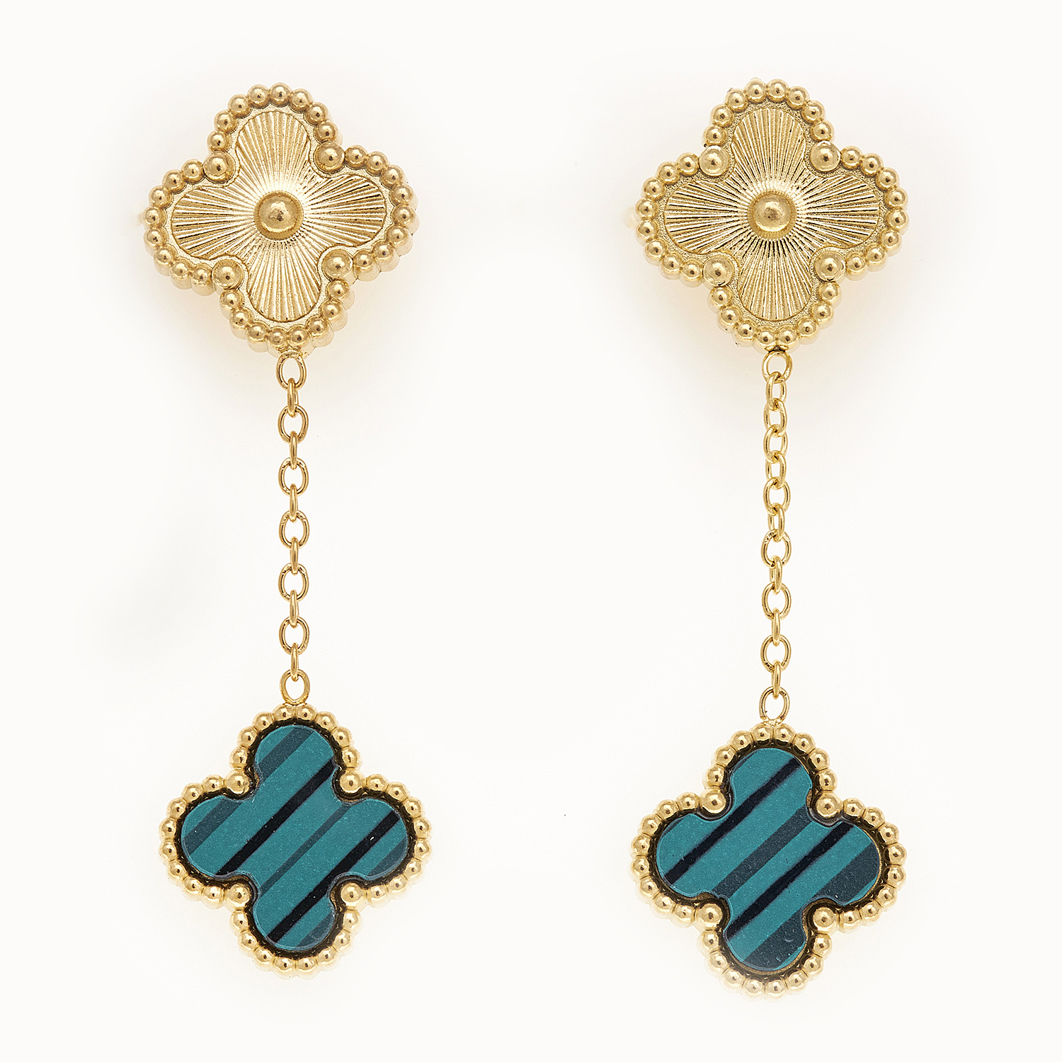 Sequoia Γυναικεία ατσάλινα σκουλαρίκια με σχέδιο λουλούδια επιχρυσωμένα με φίλντισι ροζ