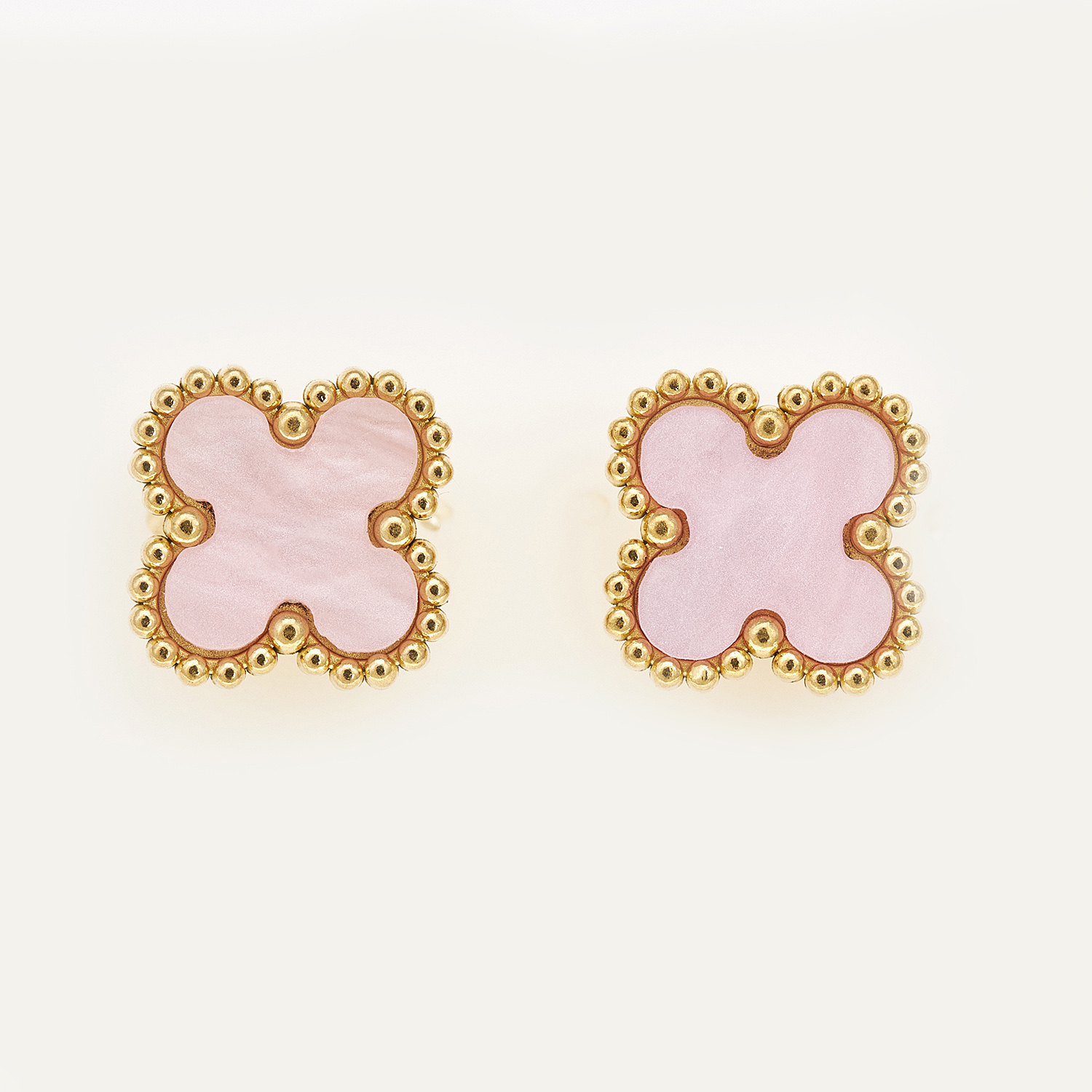 Sequoia Γυναικεία ατσάλινα σκουλαρίκια με σχέδιο λουλούδια επιχρυσωμένα με φίλντισι μαύρο