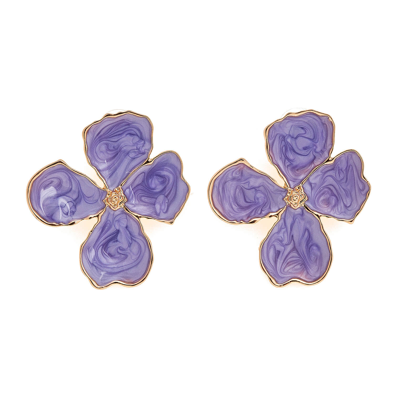 Sequoia Γυναικείο Υποαλλεργικό σκουλαρίκι με σμάλτο λουλούδι κόκκινο Sequoia Γυναικείο Υποαλλεργικό σκουλαρίκι με σμάλτο λουλούδι κόκκινο