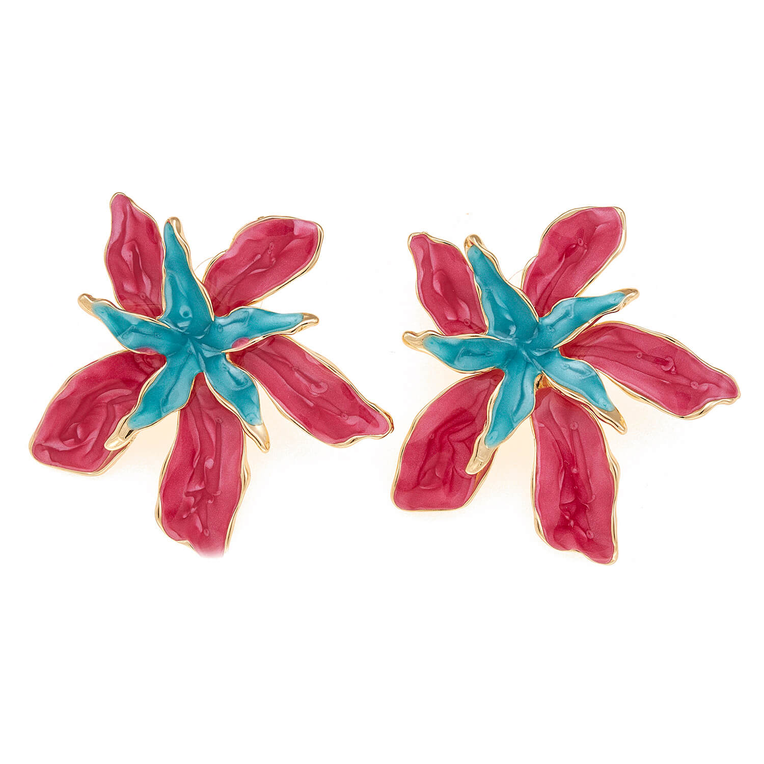 Sequoia Γυναικείο Υποαλλεργικό σκουλαρίκι με λουλούδι διακοσμημένο με πέτρες σε χρώμα εκρού Sequoia Γυναικείο Υποαλλεργικό σκουλαρίκι με λουλούδι διακοσμημένο με πέτρες σε χρώμα εκρού